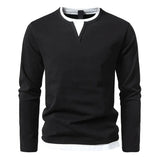 Alwin Premium Lange Mouwen T-shirt van Geborsteld Katoen