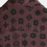 Klassieke Retro Korte Mouwen Katoenen Overhemd met Geometrische Print voor Mannen