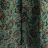 Vintage Katoenen Overhemd met Korte Mouwen en Retro Paisley Knopen in Groen voor Mannen uit de Jaren '70