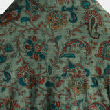 Vintage Katoenen Overhemd met Korte Mouwen en Retro Paisley Knopen in Groen voor Mannen uit de Jaren '70