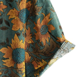 Zomer T-shirt met Korte Mouwen in Retro Stijl met Zonnebloem Motief voor Mannen