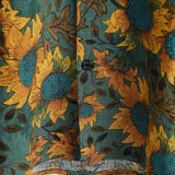 Zomer T-shirt met Korte Mouwen in Retro Stijl met Zonnebloem Motief voor Mannen