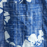 Hawaiiaanse Katoenen Overhemden voor Mannen met Korte Mouwen en Knopen in Blauw Bloemenpatroon