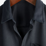 Zomer Katoenen Overhemd met Korte Mouwen en Knopen voor Mannen, Casual Stijl, Losse Pasvorm, Strand