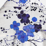 Heren Katoenen Retro Bloemen Overhemd Blauw voor de Zomer met Korte Mouwen