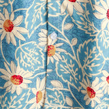 Hawaiiaanse Bloemen Overhemd van Katoen voor Mannen, voor Vakantie, Met Knopen, Blauw, Korte Mouwen