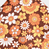 Zomerse Katoenen Overhemd met Korte Mouwen met Vintage Bloemenknopen voor Mannen, Disco Thema uit de Jaren '70.