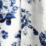 Heren Hawaiiaanse Overhemd van Katoen in Blauwe Bloemenprint, Korte Mouwen, met Knopen en Witte Kraag