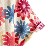 Heren Katoenen Bloemen Overhemd met Madeliefjes voor de Zomer, Strand en Vakantie, Korte Mouwen, Hawaii Stijl