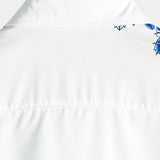 Casual Overhemd met Korte Mouwen van Katoen met Knopen voor Mannen in Blauw met Bloemenpatroon
