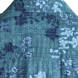 Retro Casual Katoenen Overhemd met Korte Mouwen en Bloemenzak in Blauwe Kleur voor Mannen