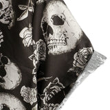 Katoenen Overhemd met Knopen Cool met Roze Schedel in Bloemen voor Mannen, Punk Rock and Roll