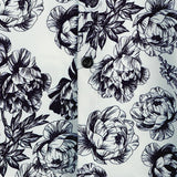 Korte Mouwen Katoenen T-shirt met Bloemen Skull Patroon in Punk Rock Stijl voor Mannen