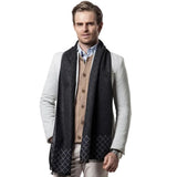 Cashmere Merino Sjaal voor Mannen Champs Élysées - Zwart