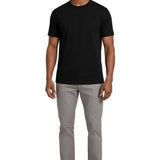 Heren T-shirt Slim-Fit Gemerceriseerd in de Kleur Zwart