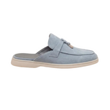 Blauwe Suède Mules Mediterraan