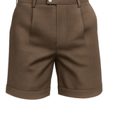 Heren shorts met plooien en zakken – Taupe en universeel