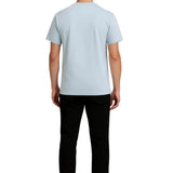 Heren T-shirt van katoen – Ademend korte mouw ronde hals – Mistig blauw