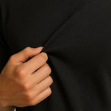 Heren T-shirt van katoen – Ademend, korte mouwen, ronde hals – Zwart-achtig