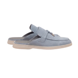 Blauwe Suède Mules Mediterraan