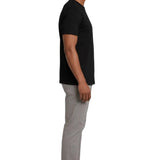 Heren T-shirt Slim-Fit Gemerceriseerd in de Kleur Zwart