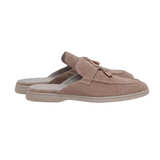 Beige Suède Mules Mediterraan