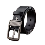 Heren leren riem Brighton met klassieke metalen gesp
