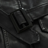 Elegante Lange Leren Motorjack
