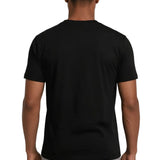Heren T-shirt Slim-Fit Gemerceriseerd in de Kleur Zwart