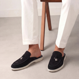 Zwarte suède mediterrane mules