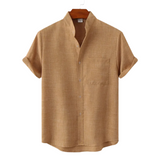 Linnen Korte Mouwen Shirt Venetië