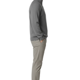 Heren sweater met halve rits en kraag – Grijs