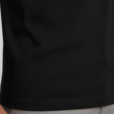 Heren T-shirt Slim-Fit Gemerceriseerd in de Kleur Zwart