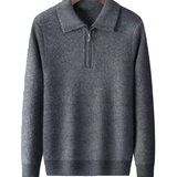 Gstaad Cashmere Trui met Kwart Rits