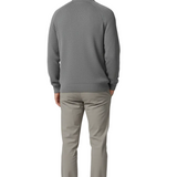 Heren sweater met halve rits en kraag – Grijs
