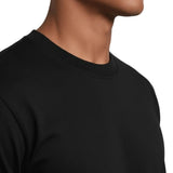 Heren T-shirt Slim-Fit Gemerceriseerd in de Kleur Zwart