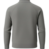 Heren sweater met halve rits en kraag – Grijs