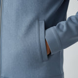 Lichtblauwe Suède Jas voor Mannen – Elegante en Universele Jas voor Elke Dag