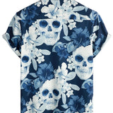 Hawaiiaanse Overhemd met Korte Mouwen met Doodskopprint voor Mannen