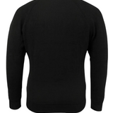 Heren sweater met half-rits en kraag – Zwart