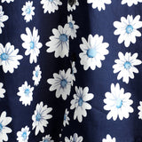 Korte Mouwen Katoenen Hawaii Shirt voor Mannen in Donkerblauwe Kleur met Margrieten