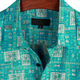 Retro Casual Korte Mouwen Katoenen Overhemd voor Mannen