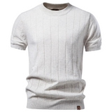 Luca - Luxe T-Shirt met Ribbelpatroon