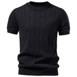 Luca - Luxe T-Shirt met Ribbelpatroon