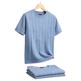 Luca - Luxe T-Shirt met Ribbelpatroon