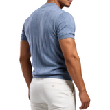 Luca - Luxe T-Shirt met Ribbelpatroon