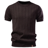 Luca - Luxe T-Shirt met Ribbelpatroon