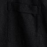 Heren Katoenen Shirt in Effen Kleur met Hoge Kraag en Gemiddelde Sluiting, met Voorzak