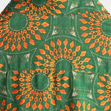 Heren Retro Bloemen Overhemd van Katoen uit de Jaren '70, Groen, voor de Zomer, Strand, Boho, Korte Mouwen