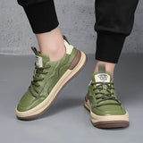 Leren schoenen op hoge zool